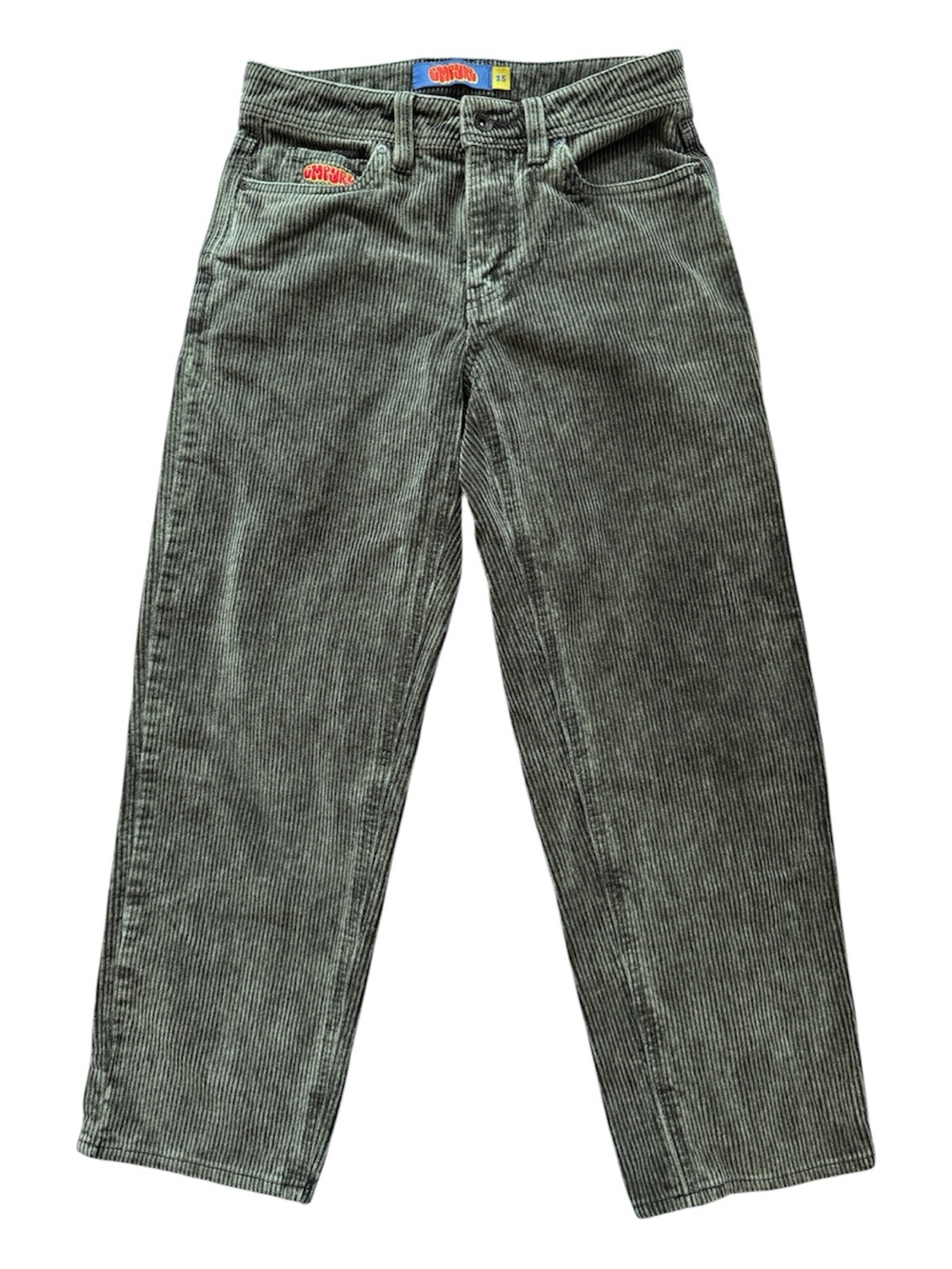 Empyre Skate Loose Baggy Fit Corduroy Y2K Pants Faded Green/Grey Size 25